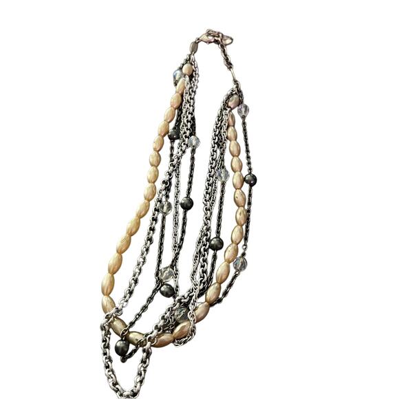 Sabika Multi Chain Layered Beaded Necklace - Picture 2 of 10